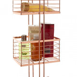 Rose Gold Rectangular Storage Caddy