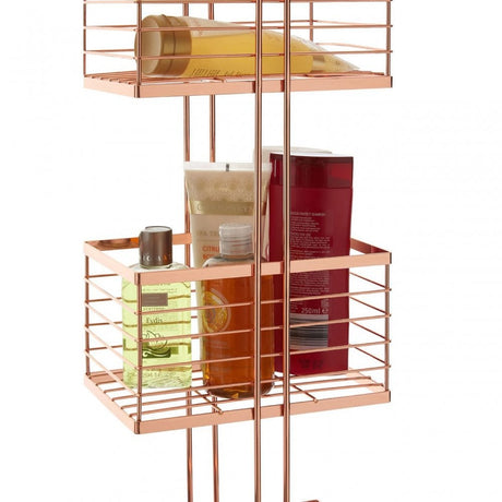 Rose Gold Rectangular Storage Caddy