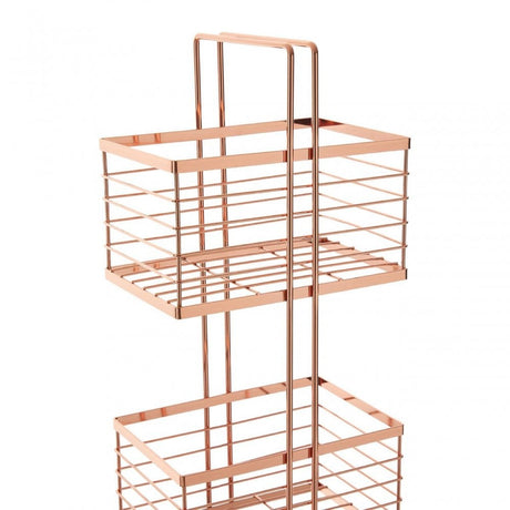Rose Gold Rectangular Storage Caddy