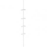 White Ps 4 Tier Corner Shelf Unit
