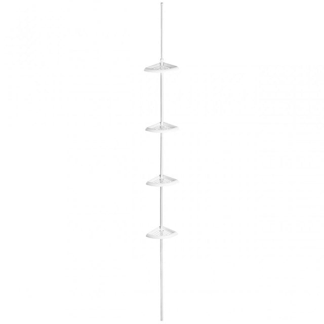 White Ps 4 Tier Corner Shelf Unit