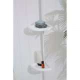 White Ps 4 Tier Corner Shelf Unit