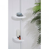 White Ps 4 Tier Corner Shelf Unit