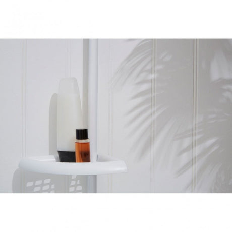 White Ps 4 Tier Corner Shelf Unit