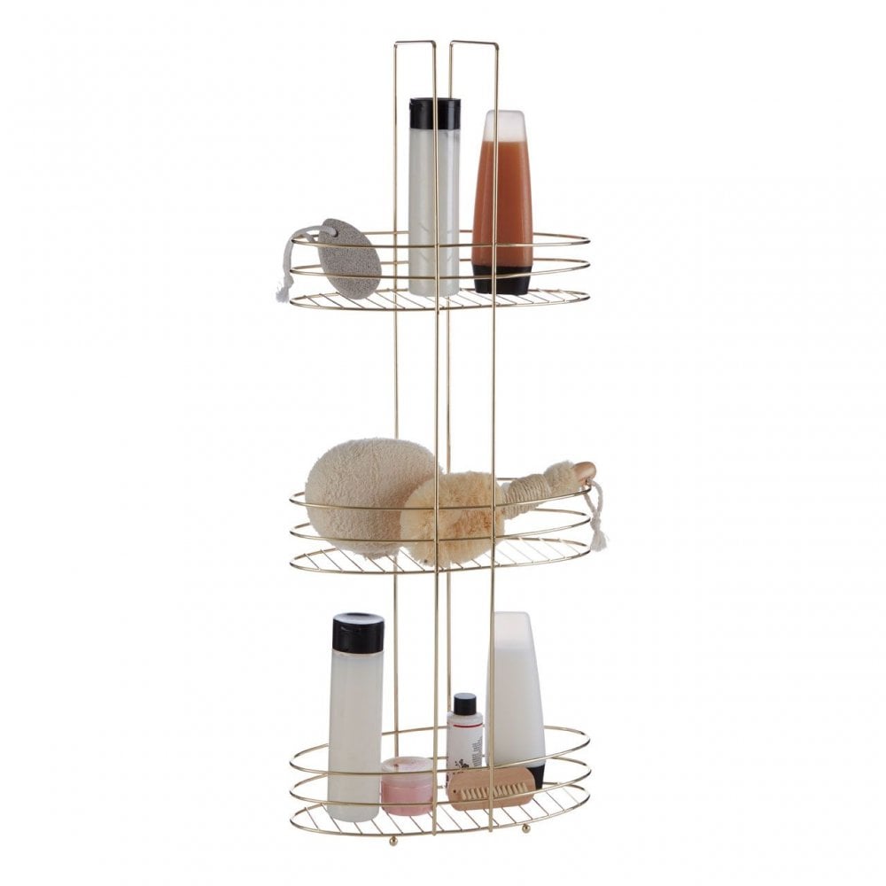 3 Tier Gold Plated Storage Rack