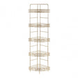 5 Tier Gold Finish Corner Storage Rack