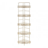 5 Tier Gold Finish Corner Storage Rack