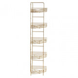 5 Tier Gold Finish Corner Storage Rack
