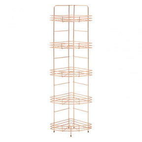 5 Tier Copper Finish Corner Storage Rack