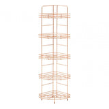 5 Tier Copper Finish Corner Storage Rack