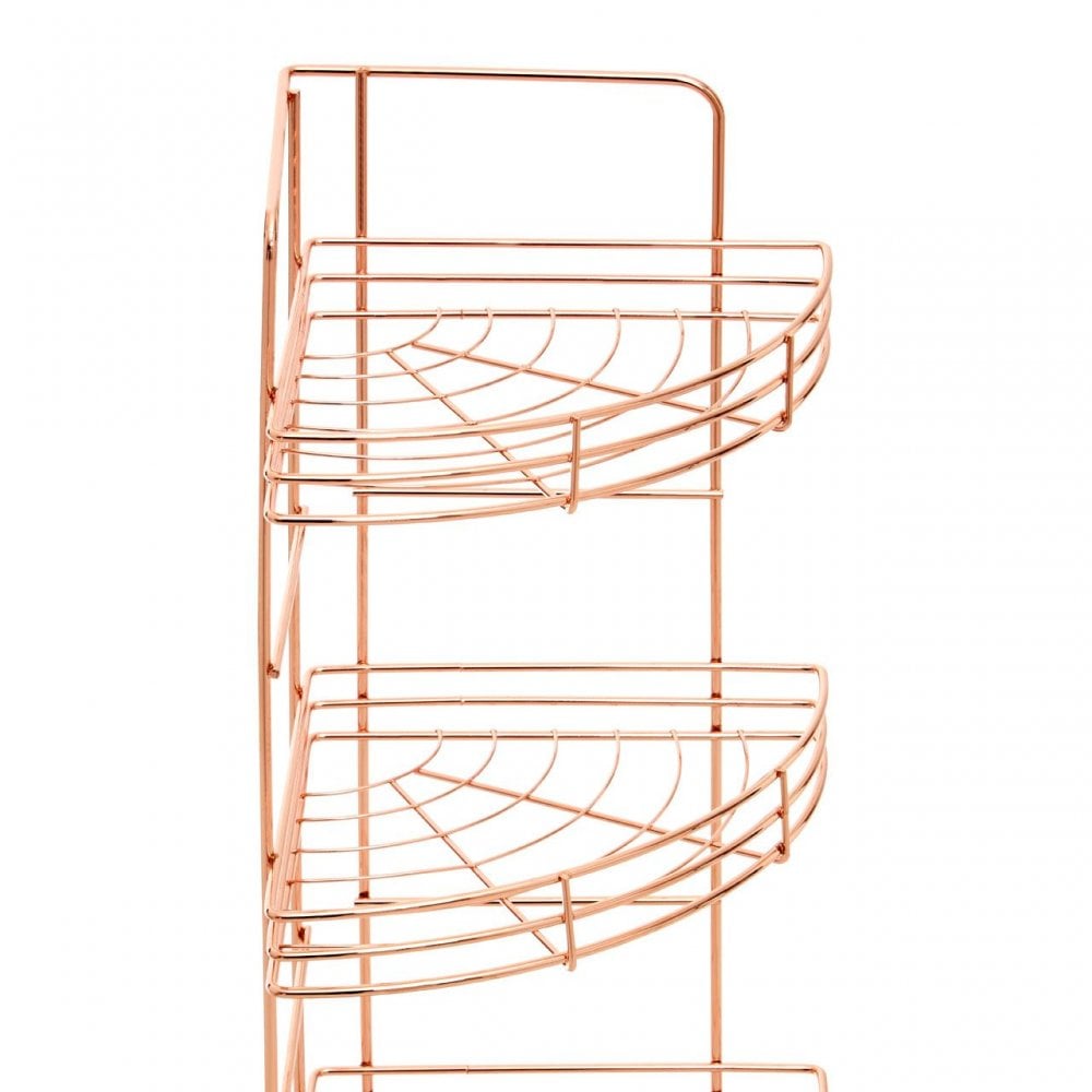 5 Tier Copper Finish Corner Storage Rack