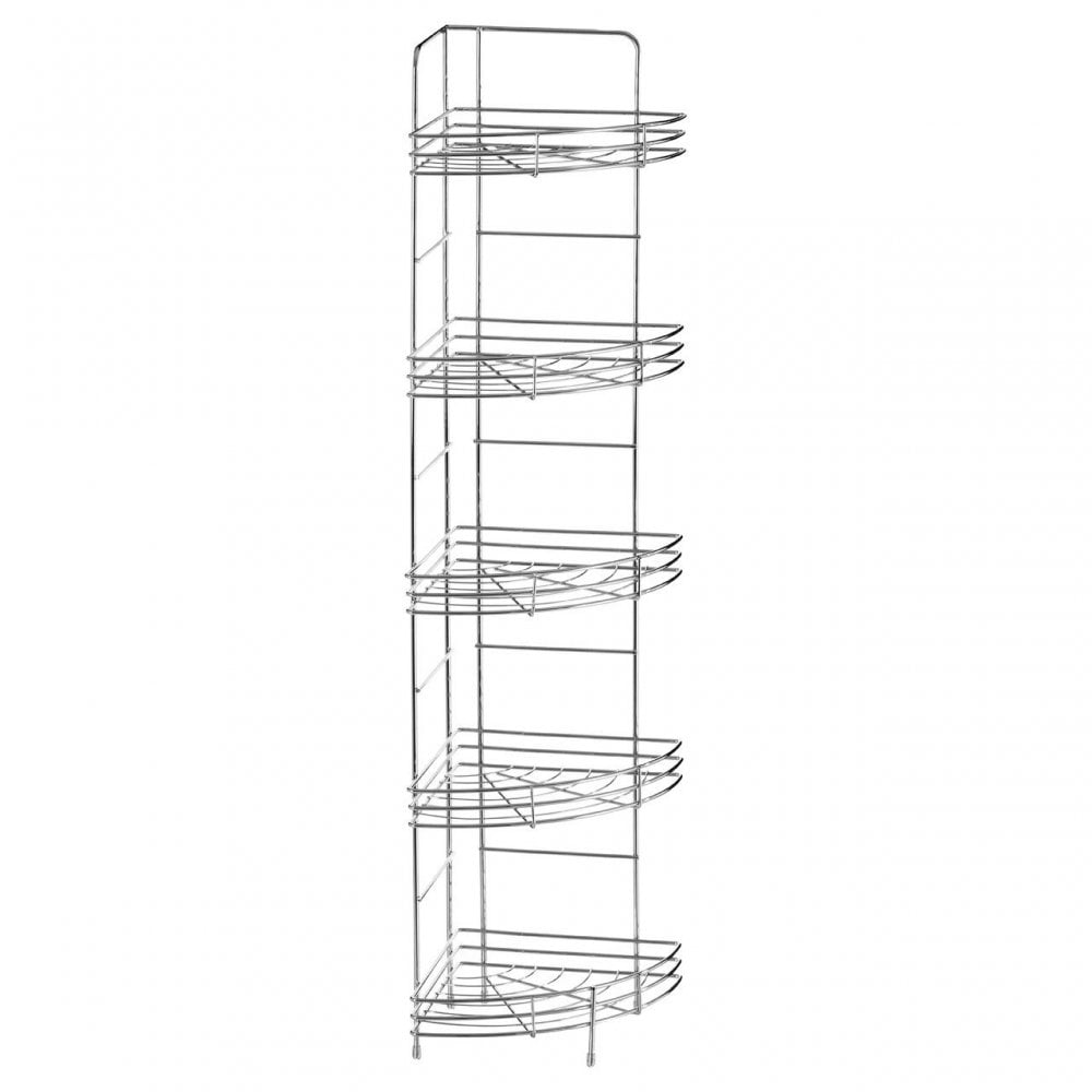 5 Tier Chrome Corner Storage Rack