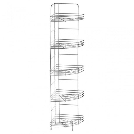 5 Tier Chrome Corner Storage Rack