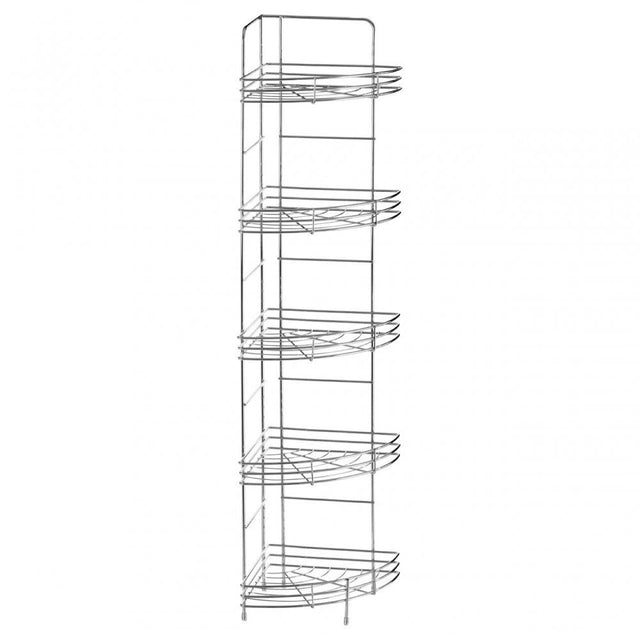 5 Tier Chrome Corner Storage Rack