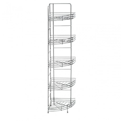 5 Tier Chrome Corner Storage Rack