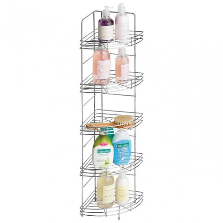 5 Tier Chrome Corner Storage Rack