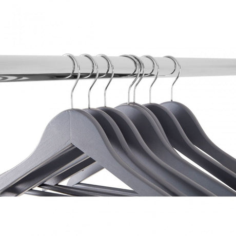 Matte Grey Clothes Hangers - Set Of 20