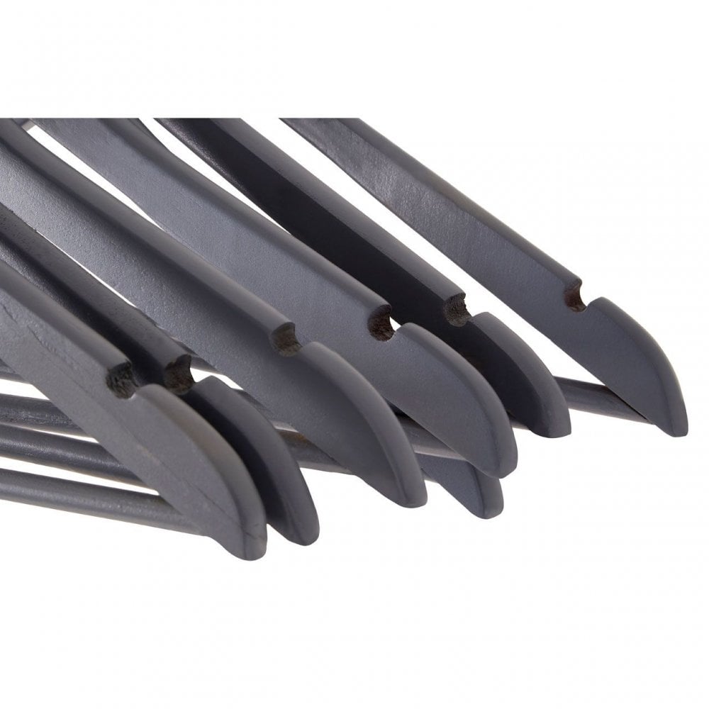 Matte Grey Clothes Hangers - Set Of 20