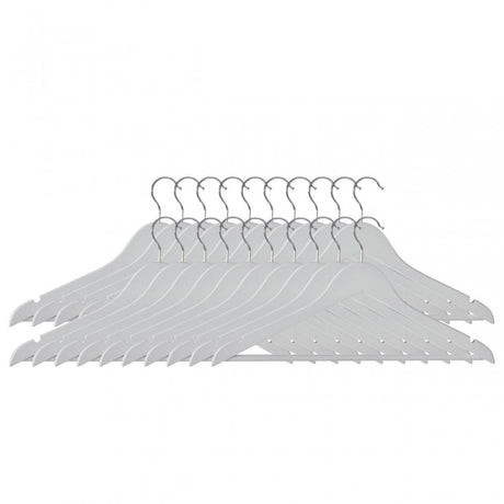 Matte White Clothes Hangers - Set Of 20