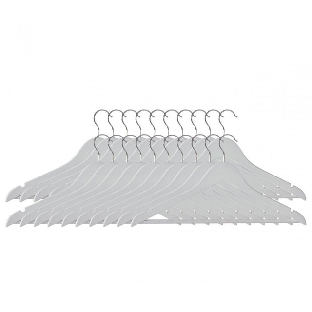 Matte White Clothes Hangers - Set Of 20