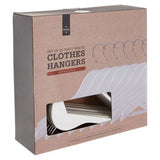 Matte White Clothes Hangers - Set Of 20