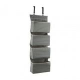 Grey Polyester Over Door Hanging Organiser