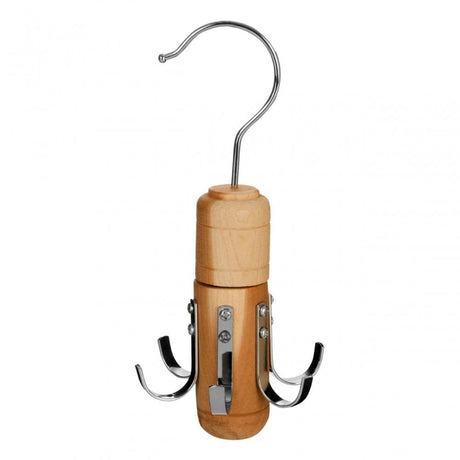 Cedar Wood 6 Hook Tie And Belt Hanger