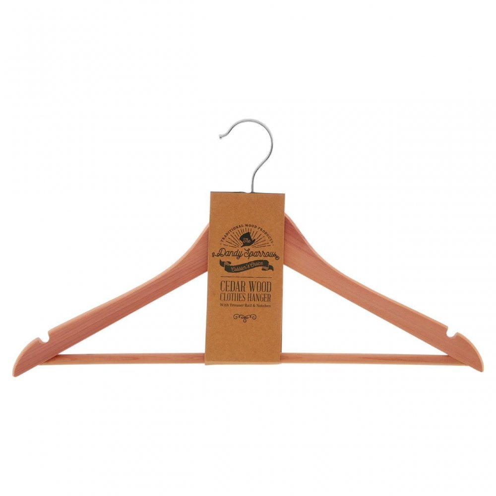 Cedar Wood Clothes Hanger With Notches