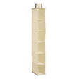 6 Section Cream Hanging Shoe Organiser