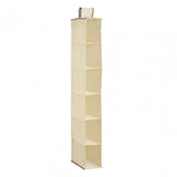 6 Section Cream Hanging Shoe Organiser