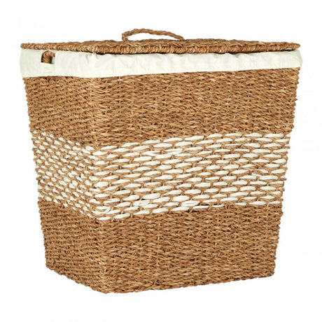 Tapered Seagrass Basket With Lid