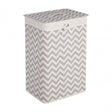 Kankyo White And Grey Chevron Laundry Hamper