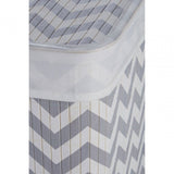 Kankyo White And Grey Chevron Laundry Hamper