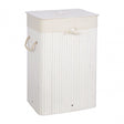Kankyo White Bamboo Laundry Hamper
