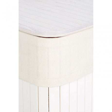 Kankyo White Bamboo Laundry Hamper