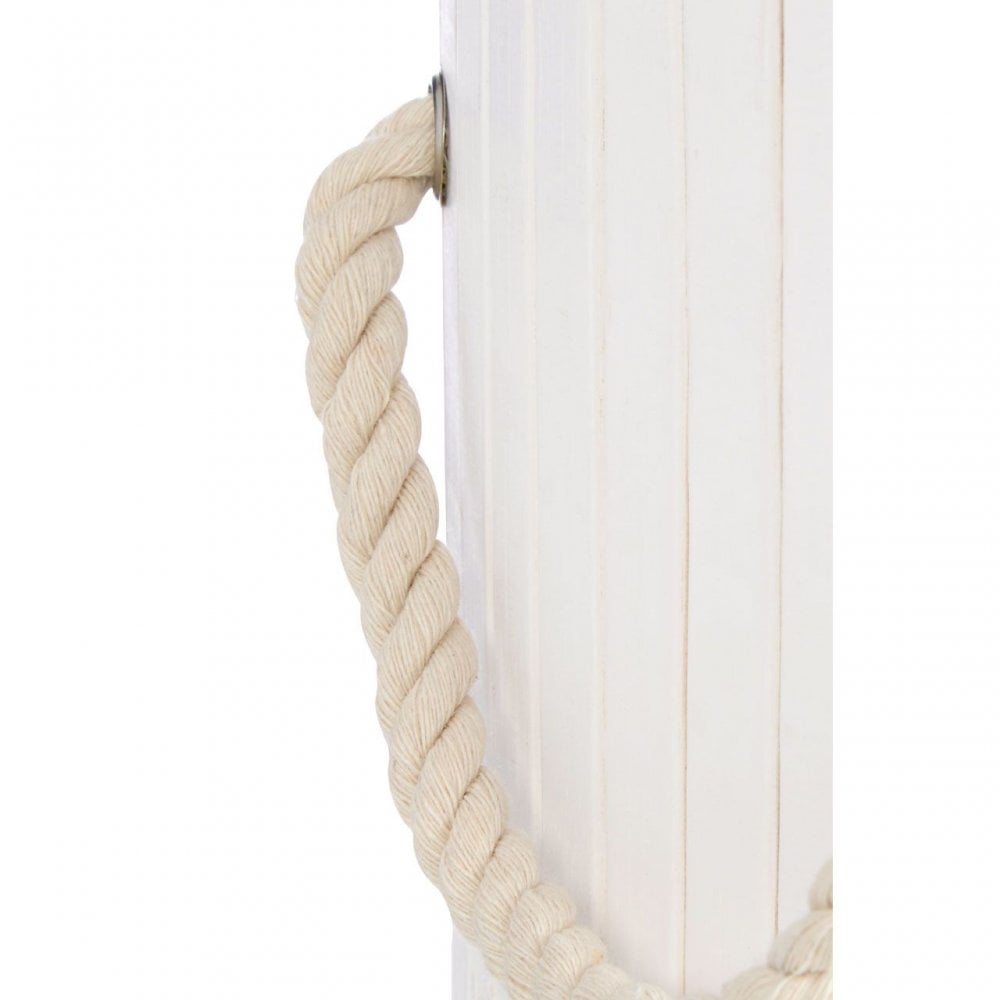 Kankyo Round White Bamboo Laundry Hamper