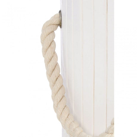 Kankyo Round White Bamboo Laundry Hamper