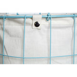 Round Blue Wire Laundry Baskets - Set Of 2