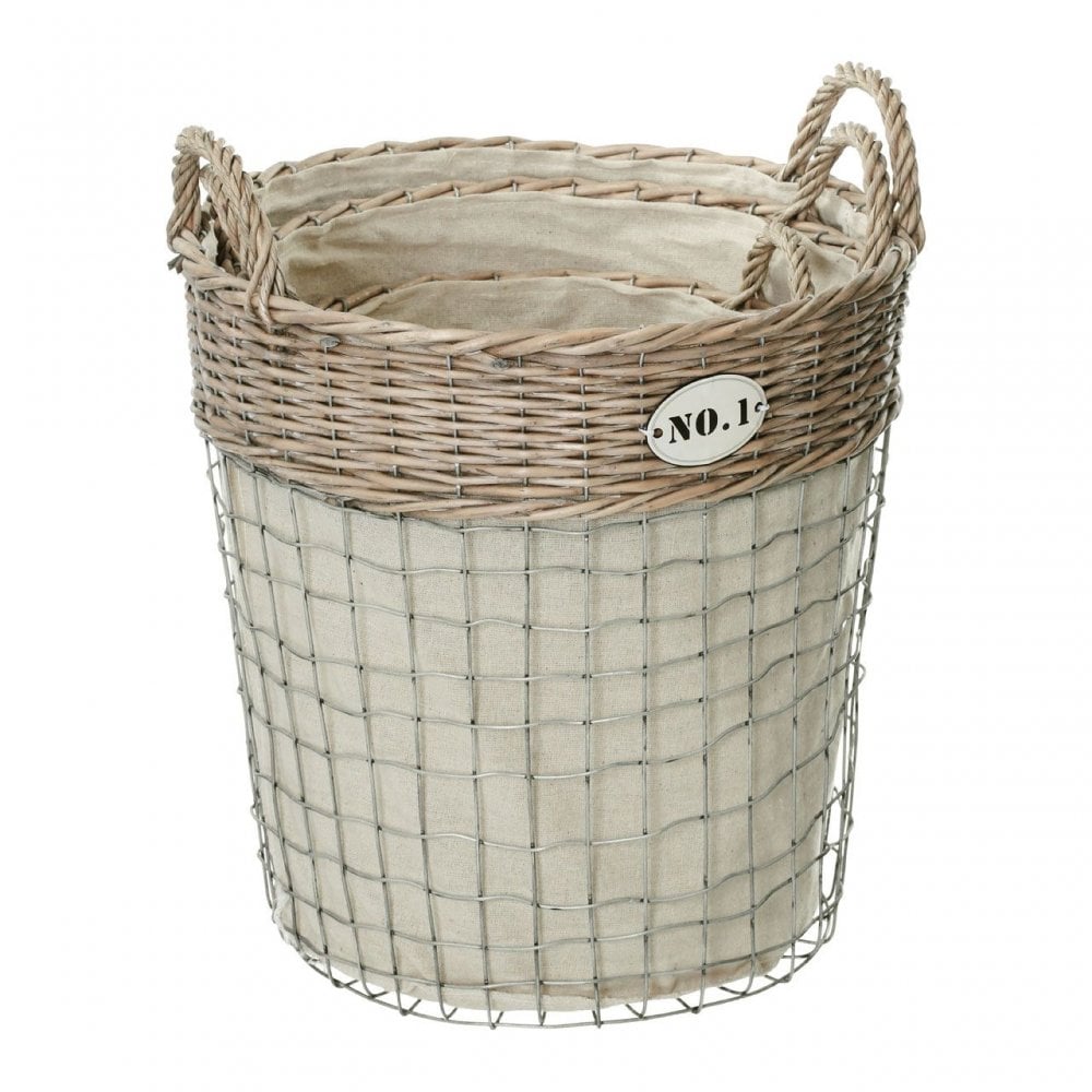 Lida Round Laundry Baskets - Set Of 3