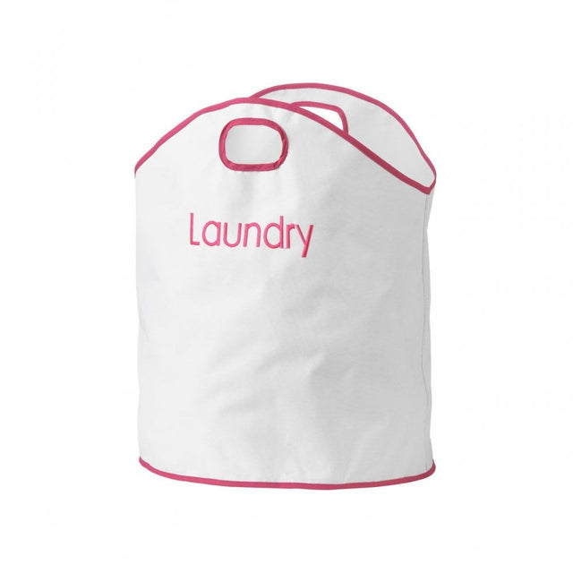 Oxfordhot Pink Trim Laundry Bag
