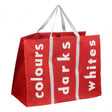 Red Polyester 3 Section Laundry Bag