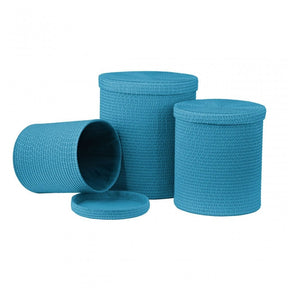Turquoise Laundry Baskets - Set Of 3