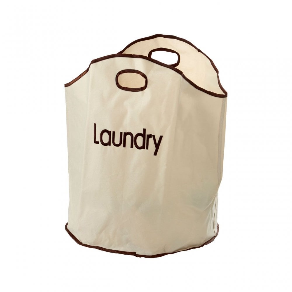 Beige Polyester Laundry Bag
