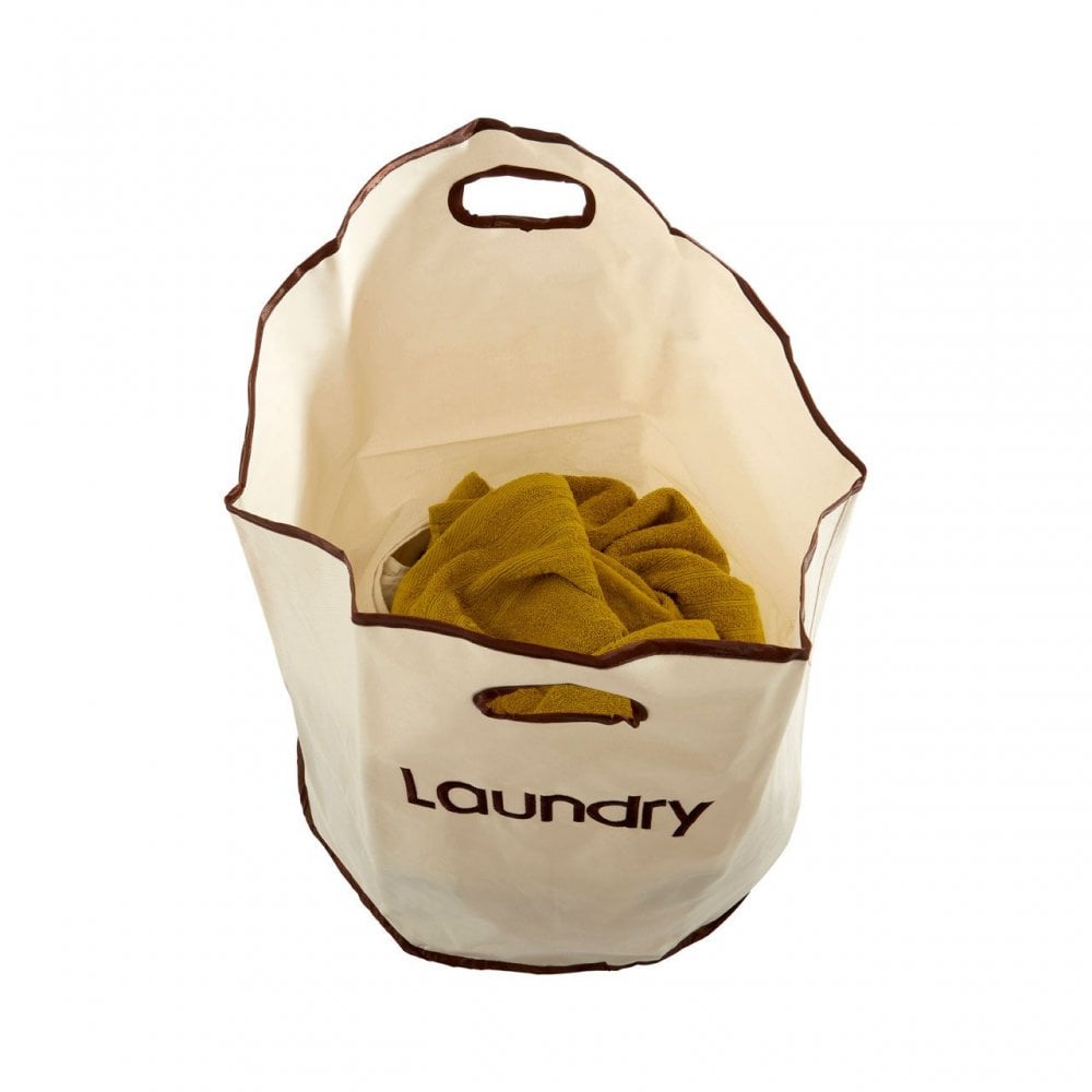 Beige Polyester Laundry Bag