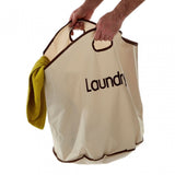 Beige Polyester Laundry Bag