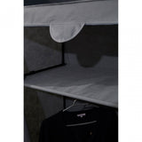 Grey And White Fabric Wardrobe With Shelf