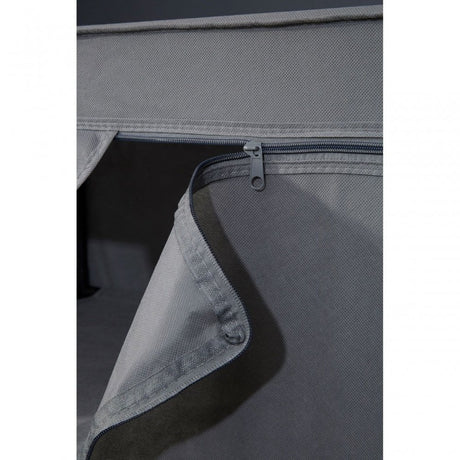 Grey And White Fabric Wardrobe With Shelf