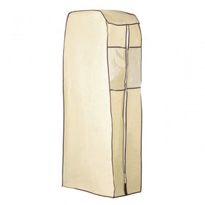Cream Polyester Covered Hanging Wardrobe