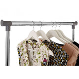 Clothes Hanging Double Rail With Wheels