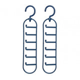 Indigo Plastic Tie Organiser - Set Of 2